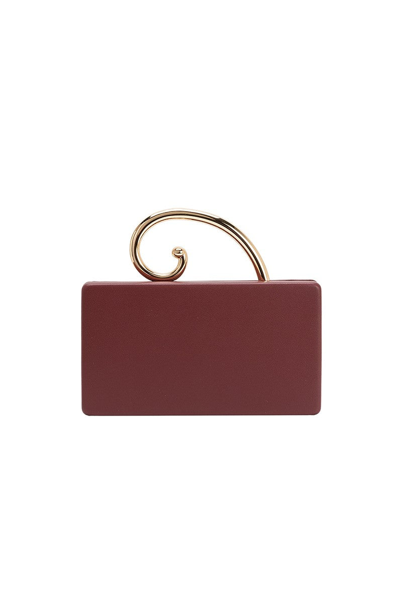 Raya Burgundy Vegan Leather Crossbody Bag