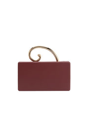 Raya Burgundy Vegan Leather Crossbody Bag