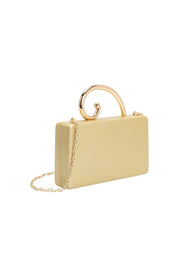 Raya Gold Vegan Leather Crossbody Bag