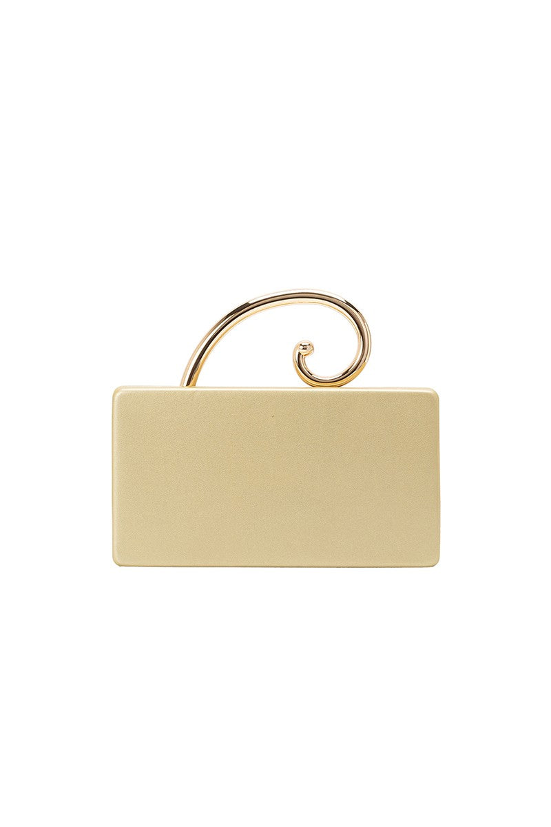 Raya Gold Vegan Leather Crossbody Bag