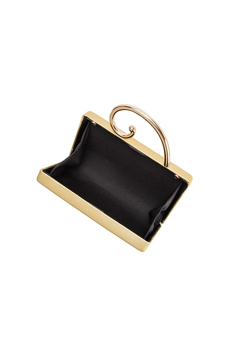 Raya Gold Vegan Leather Crossbody Bag