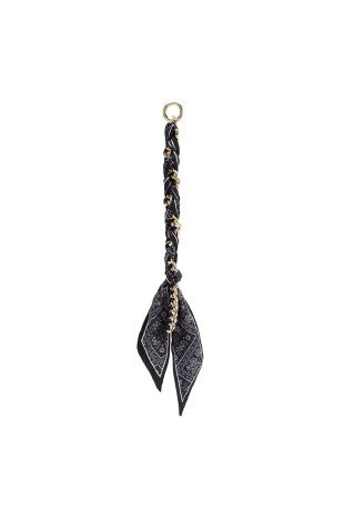 Scarf Chain Navy Paisley Bag Charm