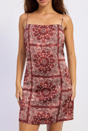 Mini Sqaure Neck Bandana Dress
