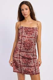 Mini Sqaure Neck Bandana Dress