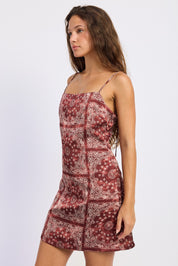 Mini Sqaure Neck Bandana Dress