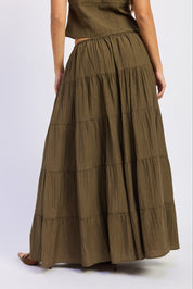 Maxi Ruffle Tiered Skirt