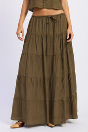 Maxi Ruffle Tiered Skirt