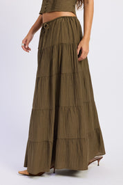Maxi Ruffle Tiered Skirt