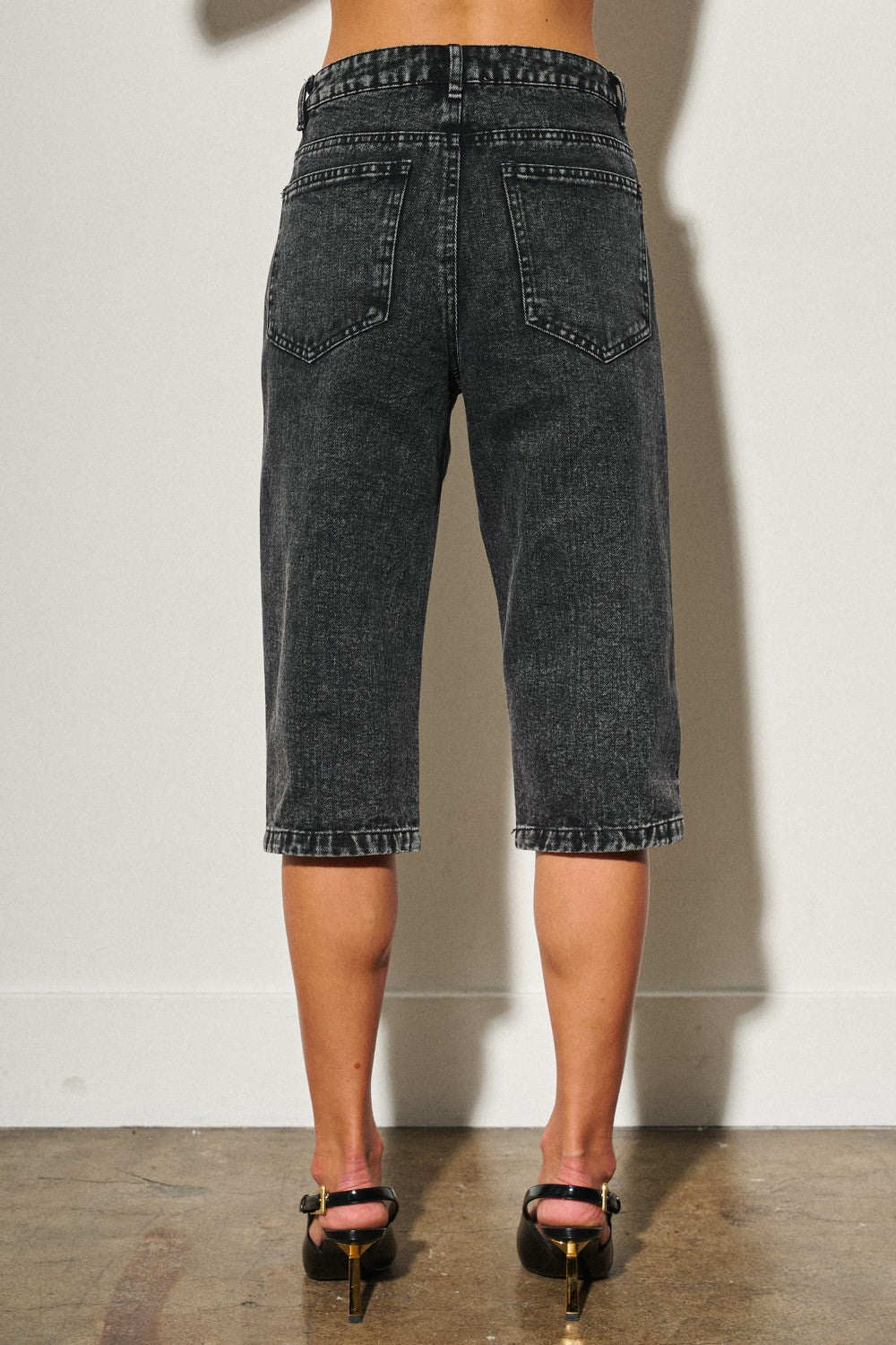 Ladies Cut Off Denim Shorts