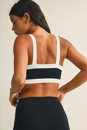 Contrast Block Sports Bra