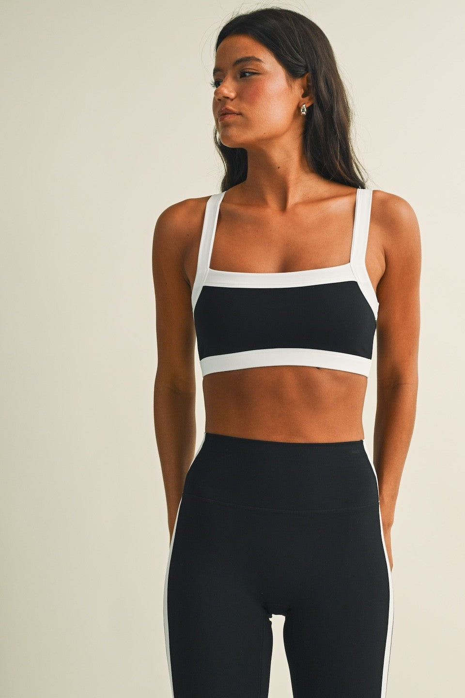 Contrast Block Sports Bra