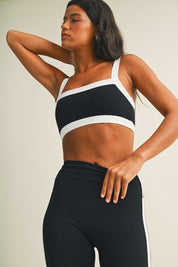 Contrast Block Sports Bra