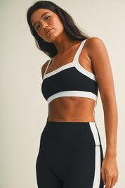 Contrast Block Sports Bra