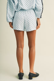 Polka Dot Shorts With Side Stripe