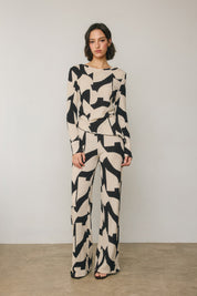 Abstract Terrace Pull On Pants