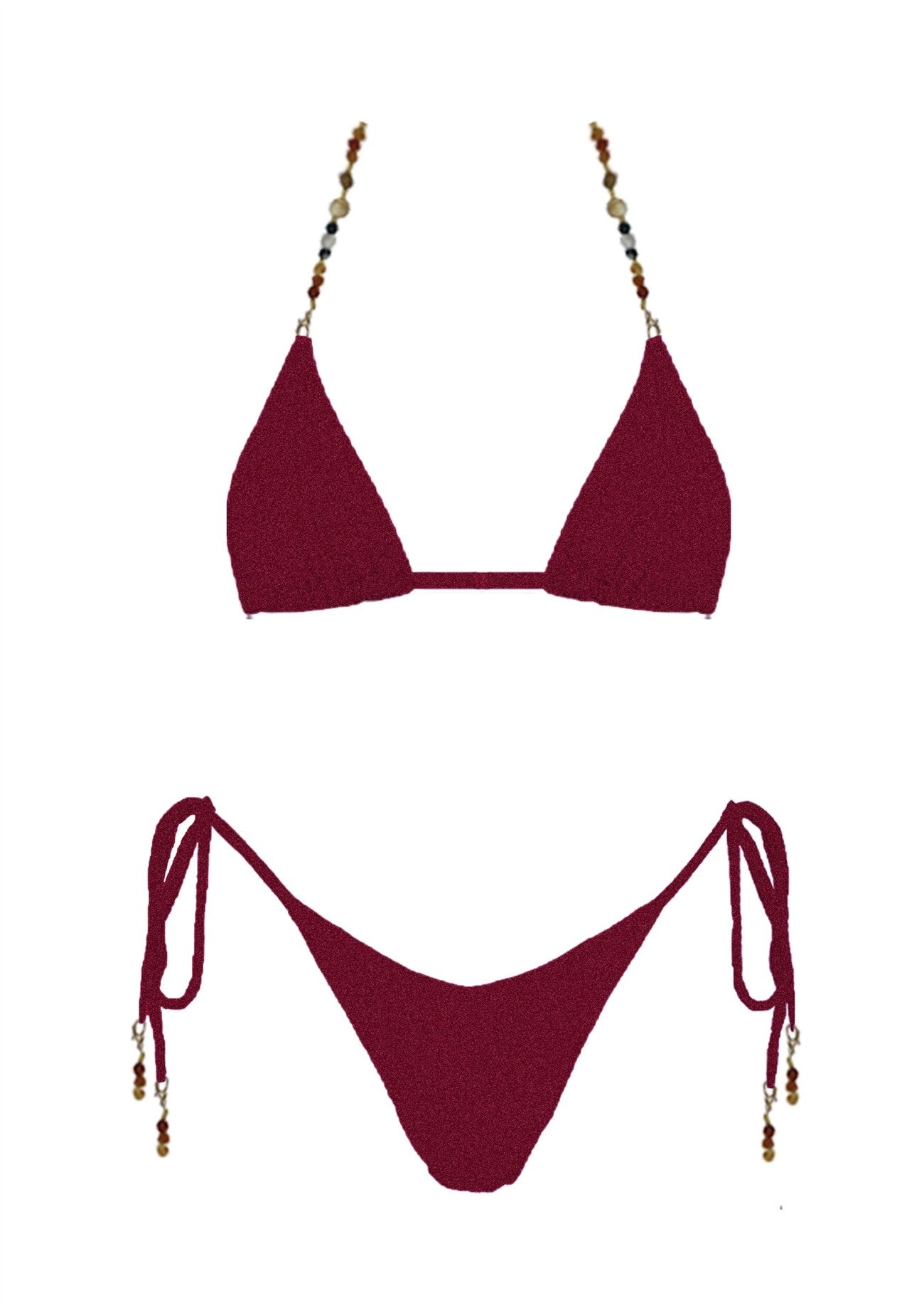 Burgundy Take Me To Az Bikini Set