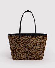 BAGGU Leopard Large Nylon Reversible Tote