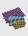 Baggu Go Pouch Set- Jewel Checks | Collective Request 