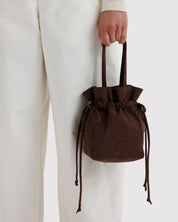 BAGGU Coffee Nylon Drawstring Bag