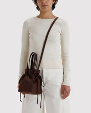 BAGGU Coffee Nylon Drawstring Bag