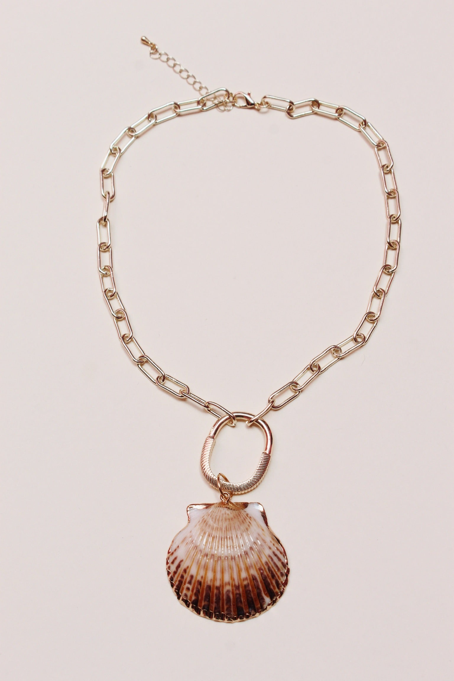 Brown Shell Gold Necklace