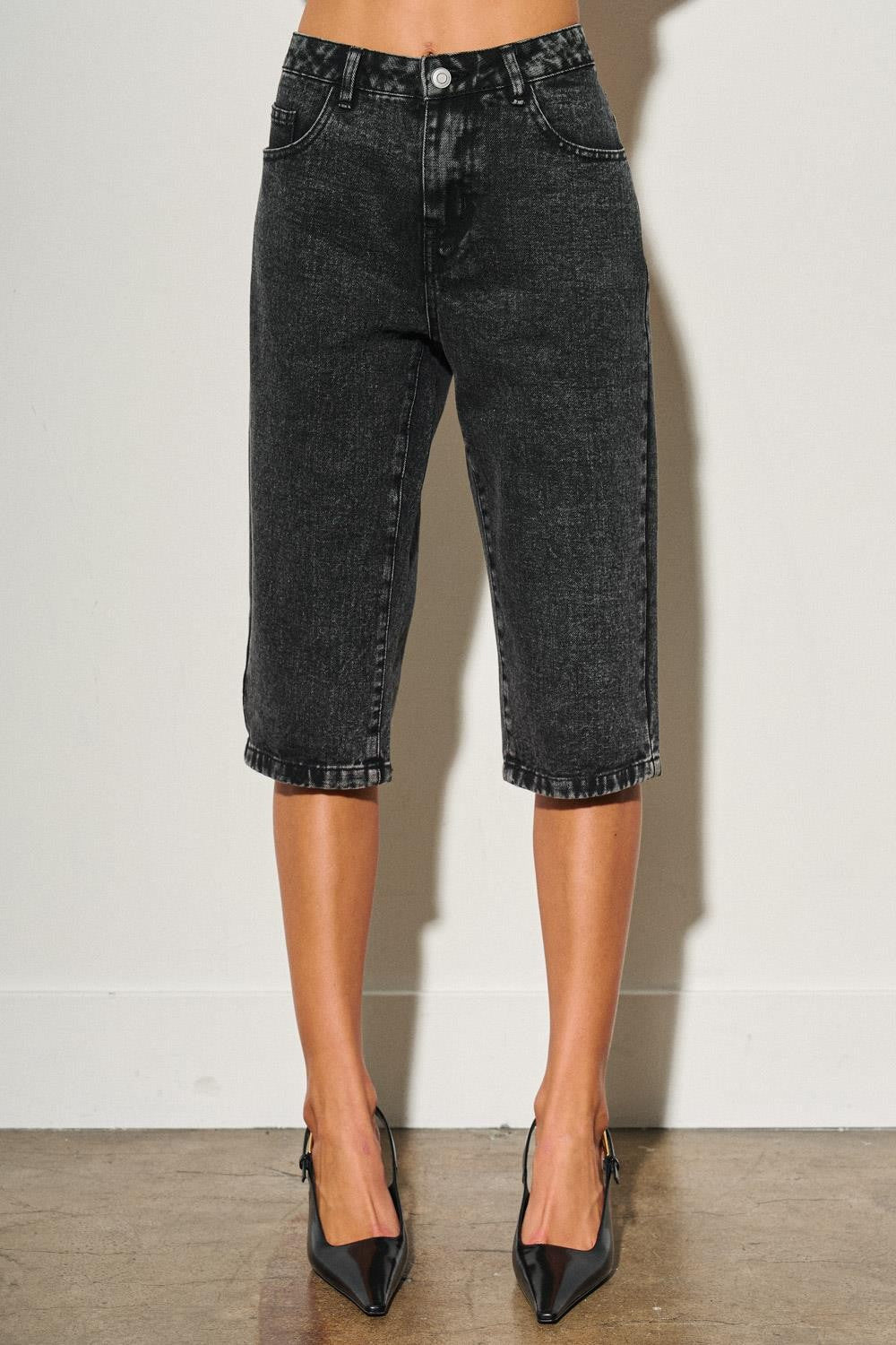 Ladies Cut Off Denim Shorts
