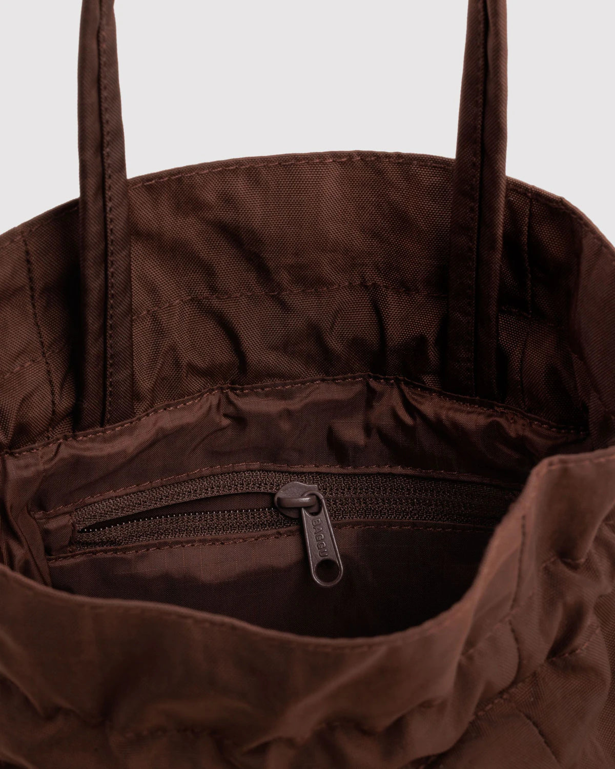 BAGGU Coffee Nylon Drawstring Bag