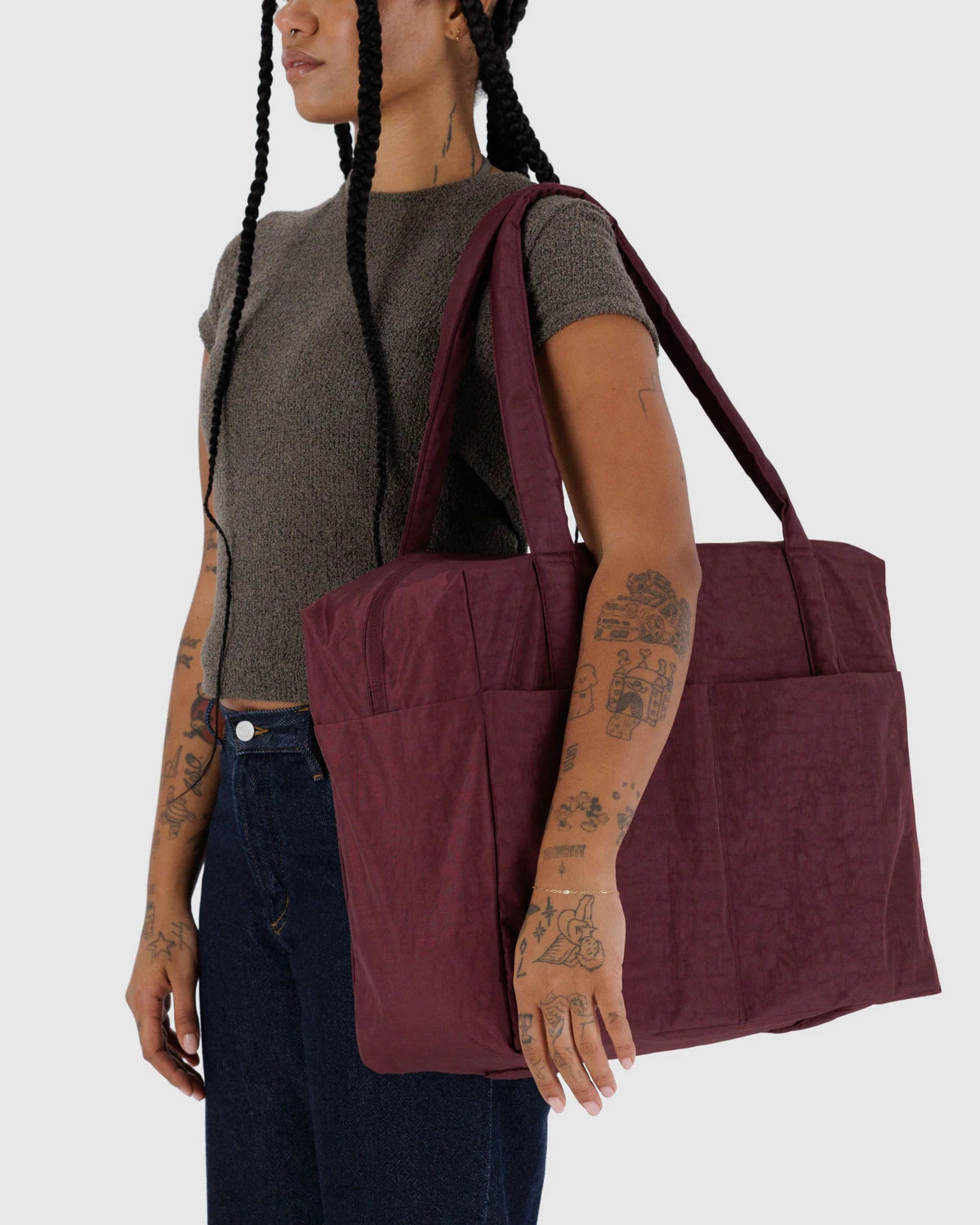 Baggu Cloud Carry On-Mahogany
