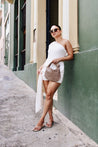 White One Shoulder Silk Tank | Collective Request 