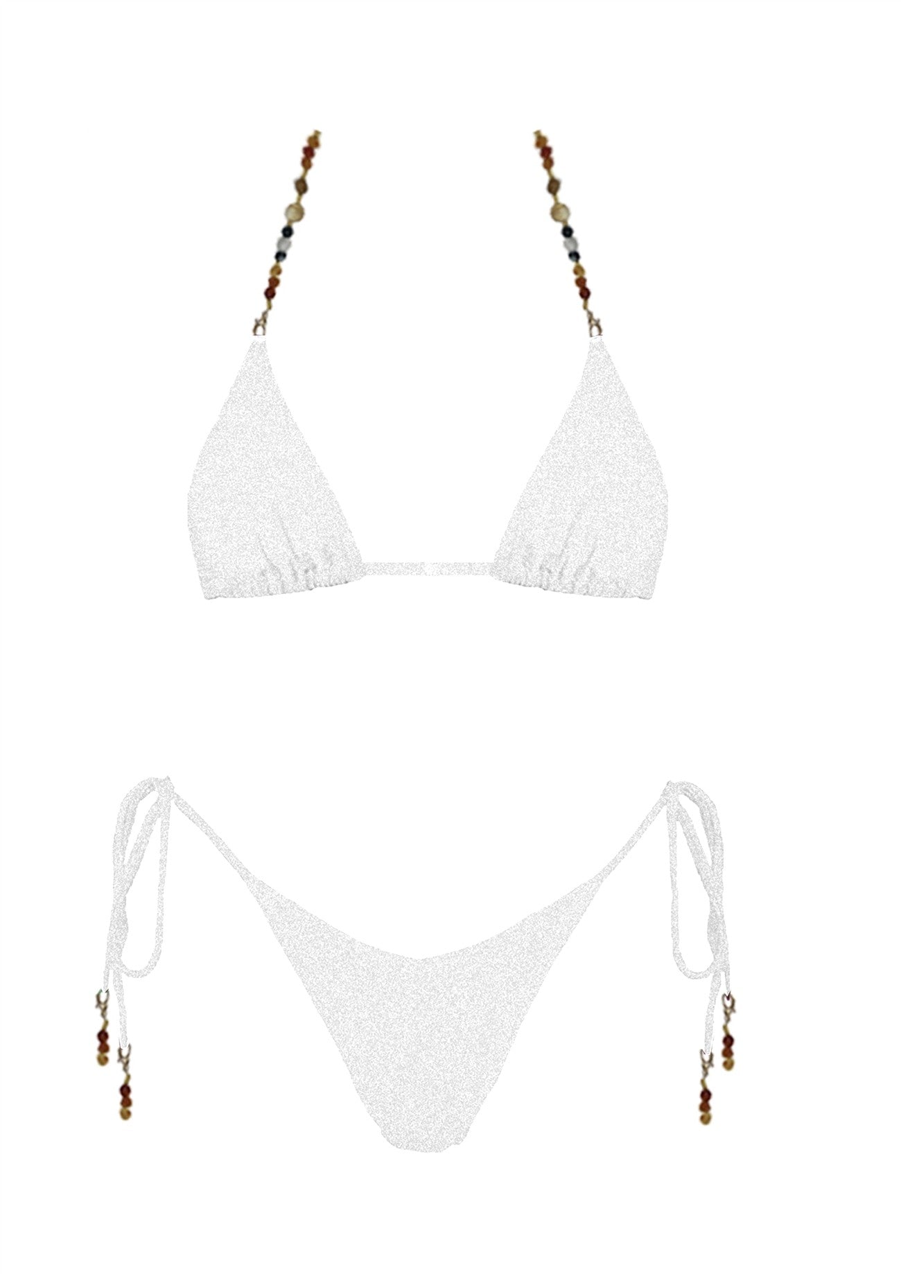 White Take Me To Az Bikini Set