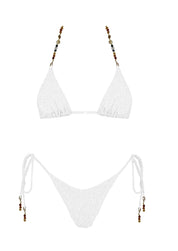 White Take Me To Az Bikini Set