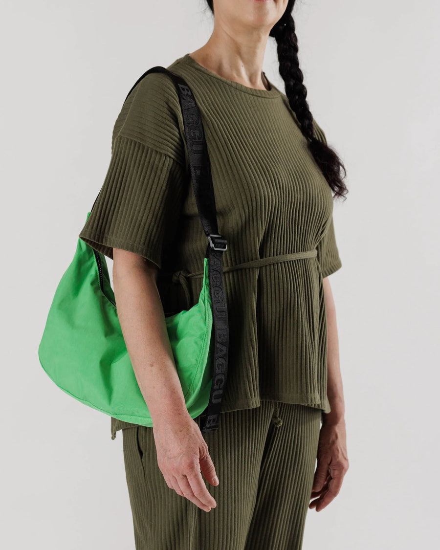 Baggu Medium Nylon Crescent Bag-Aloe | Collective Request 