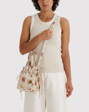 BAGGU Nylon Drawstring Bag- Abstract Floral