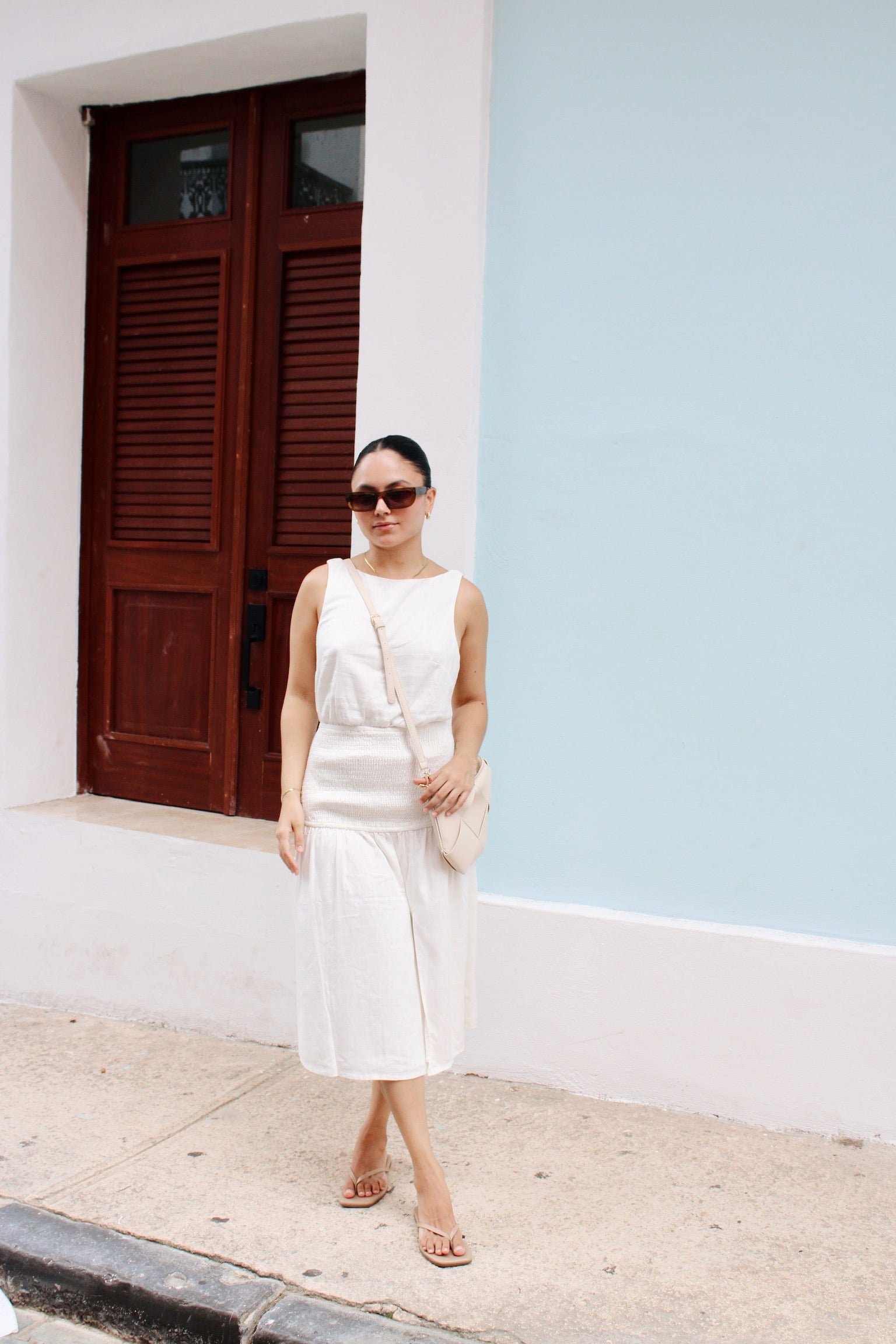 Sleeveless Tank Blouson Dress