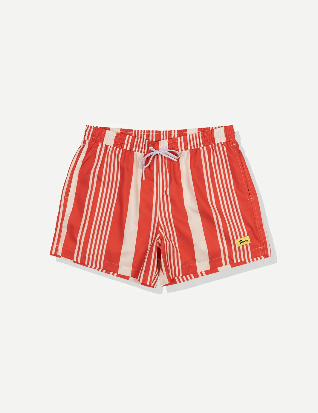 Duvin Multi Stripe Swim Short-Red | Collective Request 