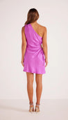 Gia One Shoulder Mini Dress Fuchsia | Collective Request 