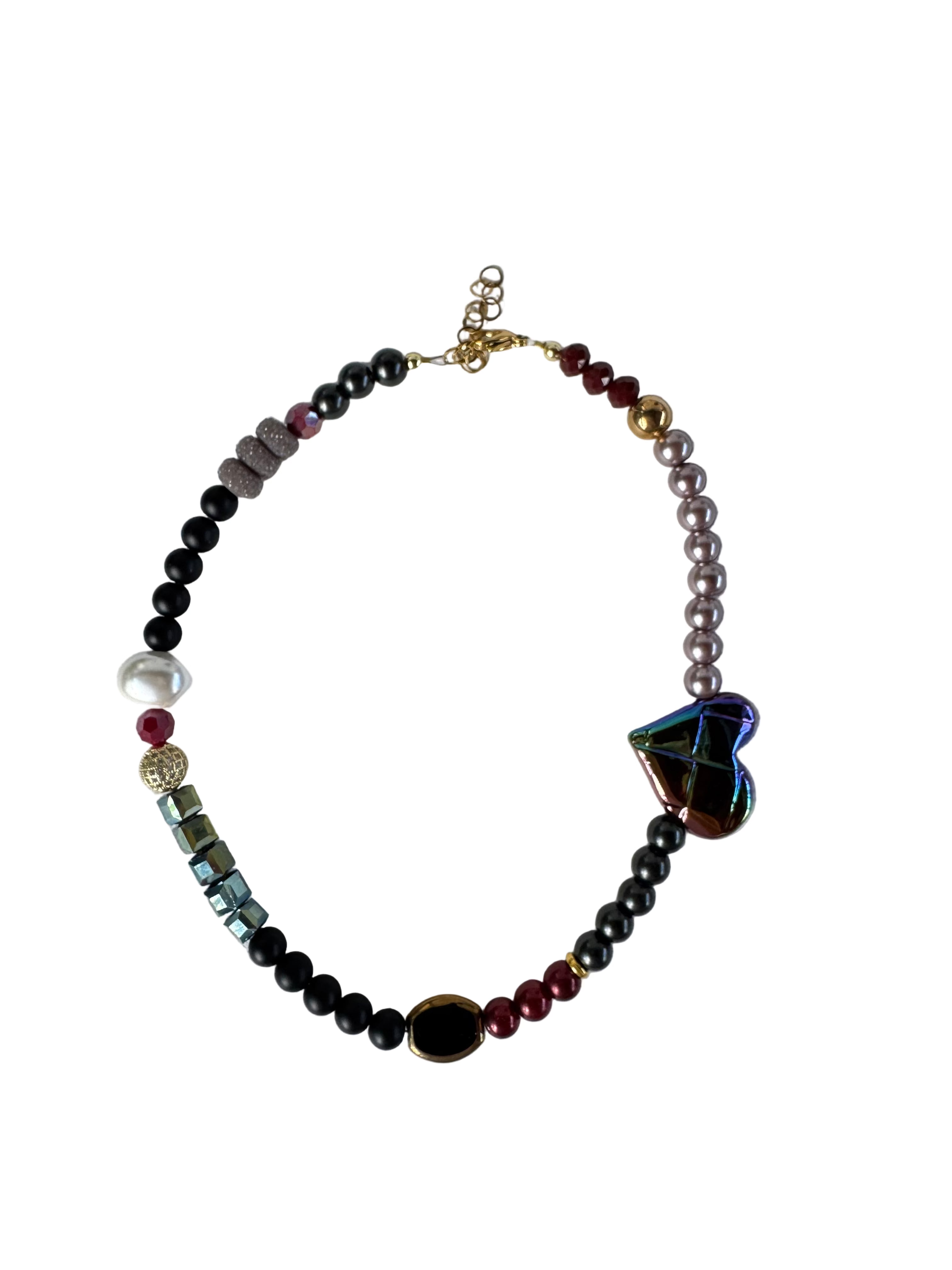 Multi Heart Puka Necklace