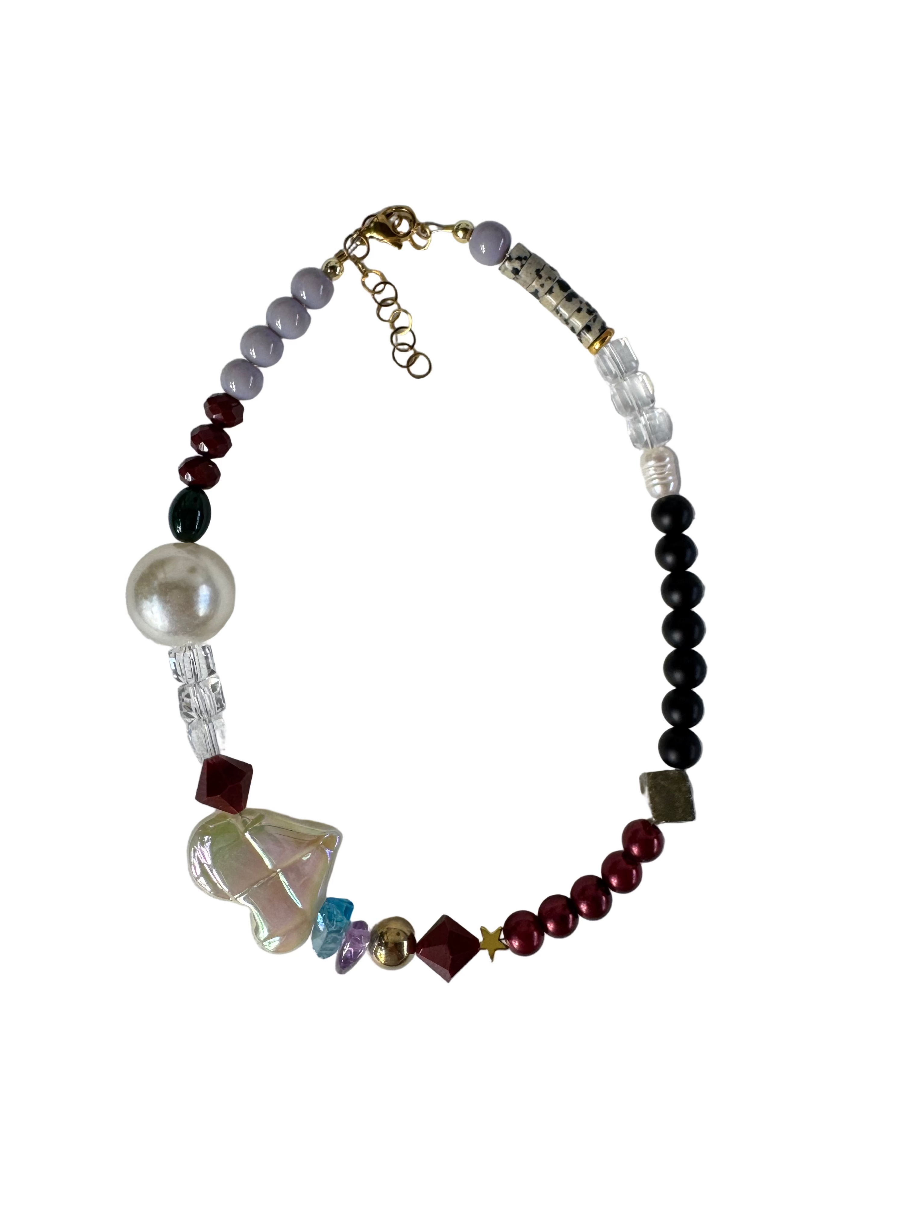 White Heart Puka Necklace