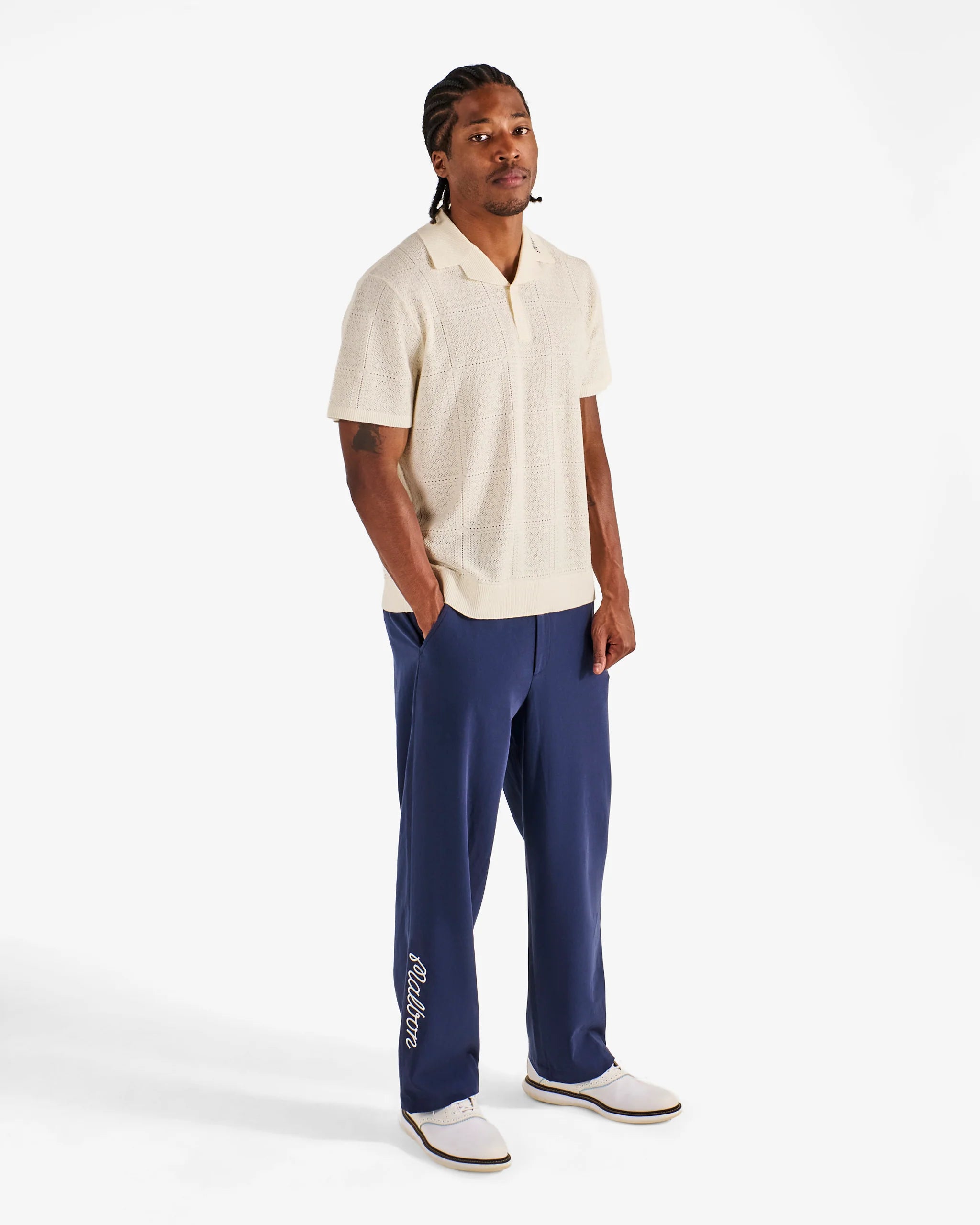 Malbon Resort Crochet Polo