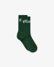 Malbon Bon Script Green Sock