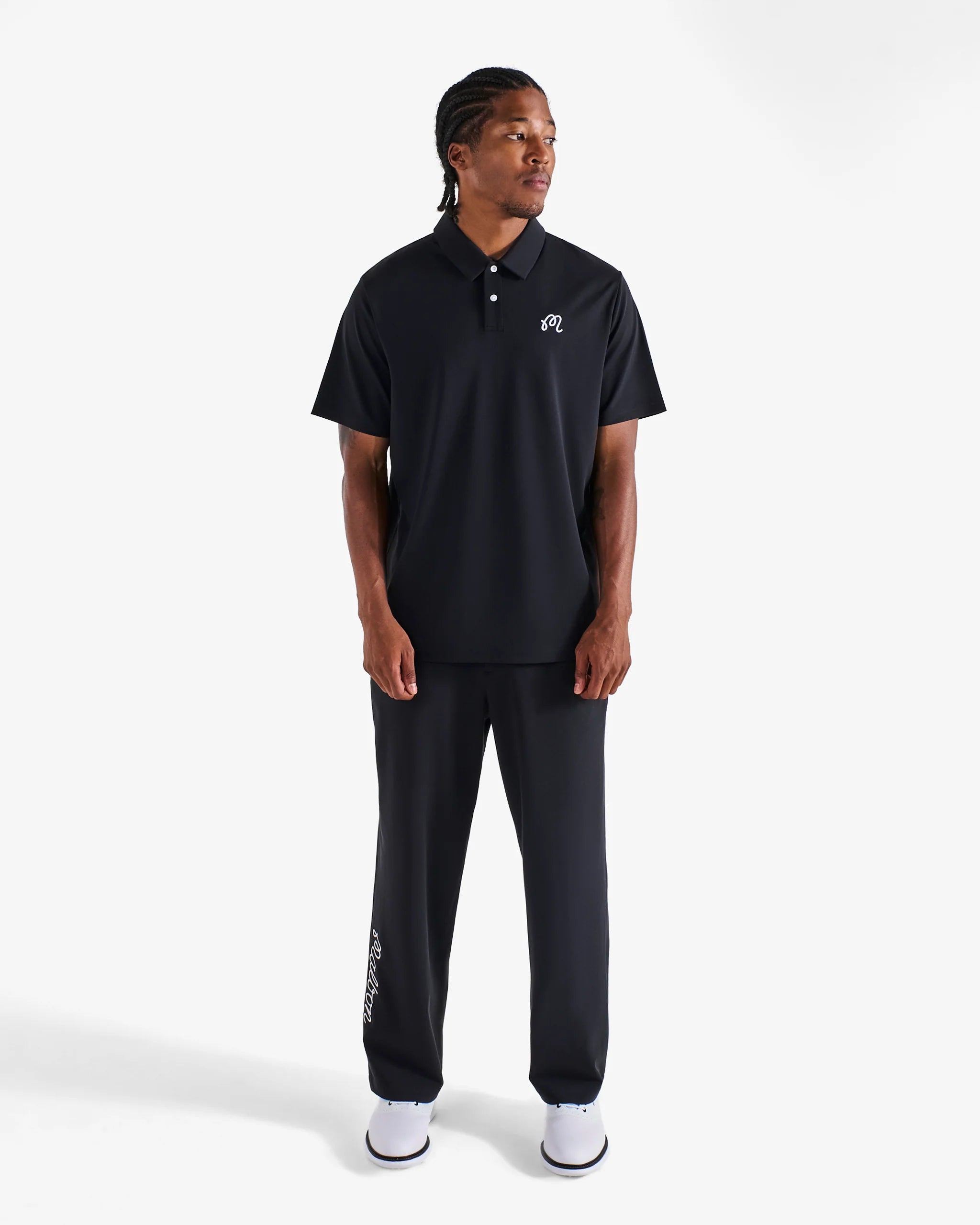 Malbon Black Fairway Polo