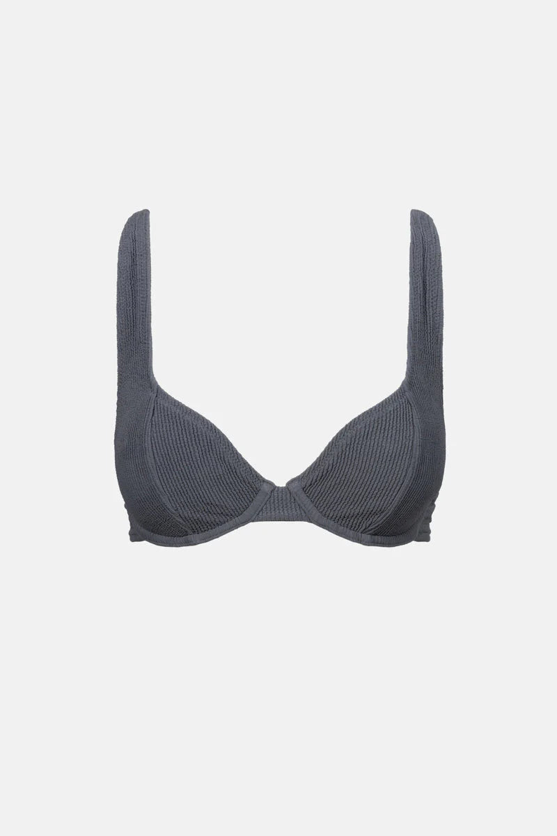 Rhythm Essential Rib Underwire Top Graphite | Collective Request 