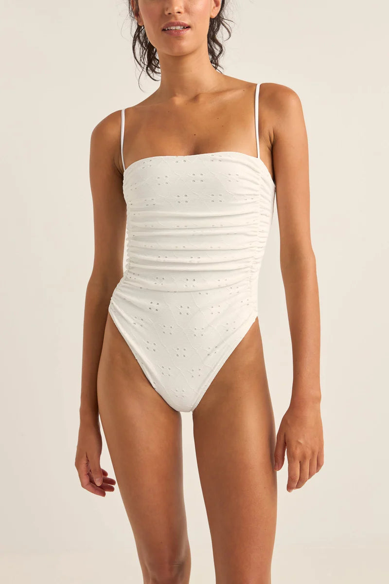 Rhythm Brighton Eyelet Scrunched Side One Piece| Collective Request 