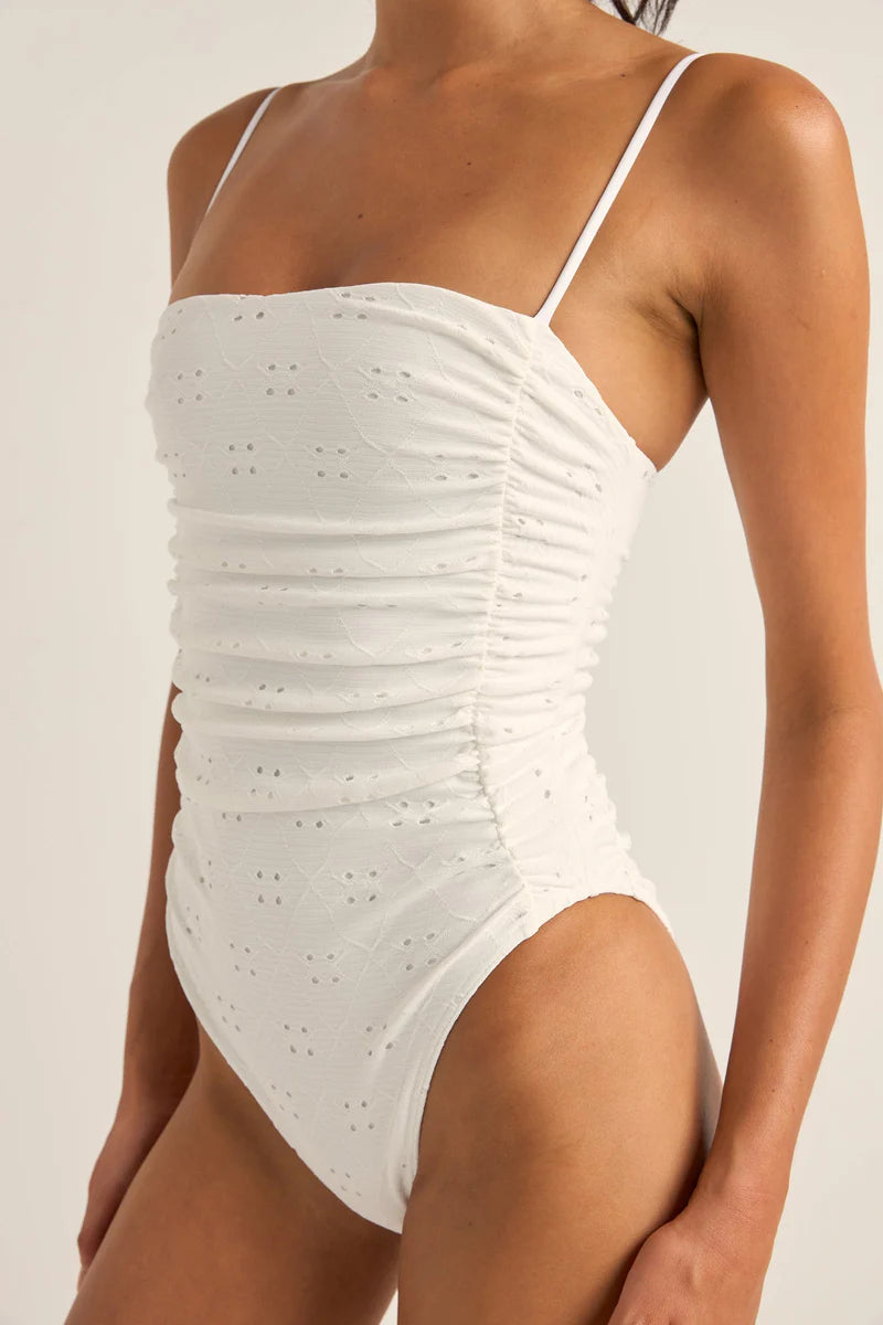 Rhythm Brighton Eyelet Scrunched Side One Piece| Collective Request 