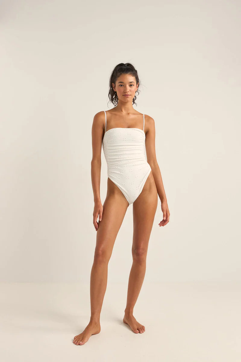 Rhythm Brighton Eyelet Scrunched Side One Piece| Collective Request 