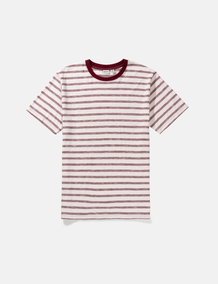 Everyday Stripe SS T-shirt-Mulberry | Men Collective