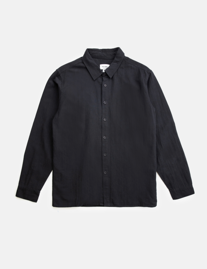 Rhythm Classic Linen LS Shirt-Vintage White  |  Collective Request 