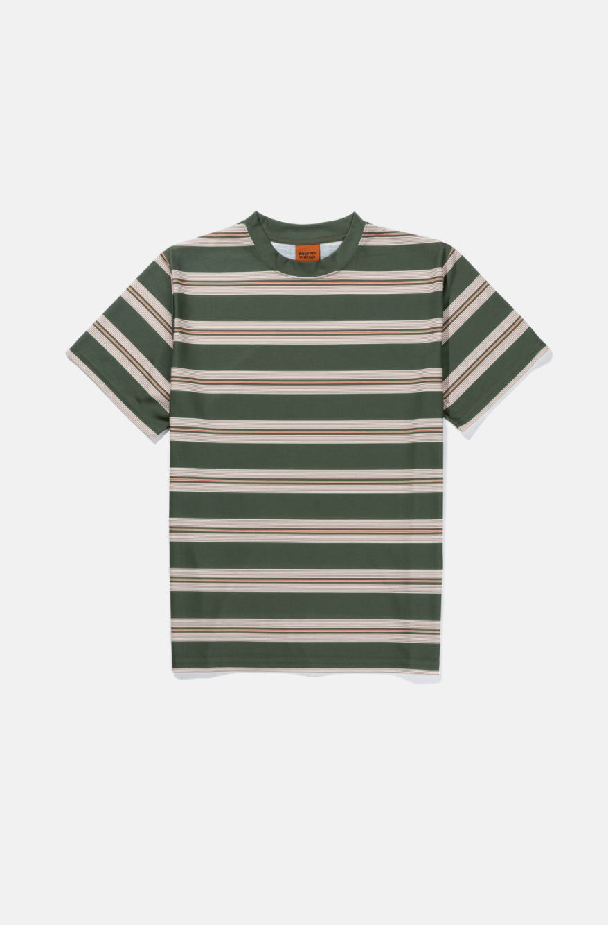 Vintage Stripe Ss T Shirt Olive | Men Collective