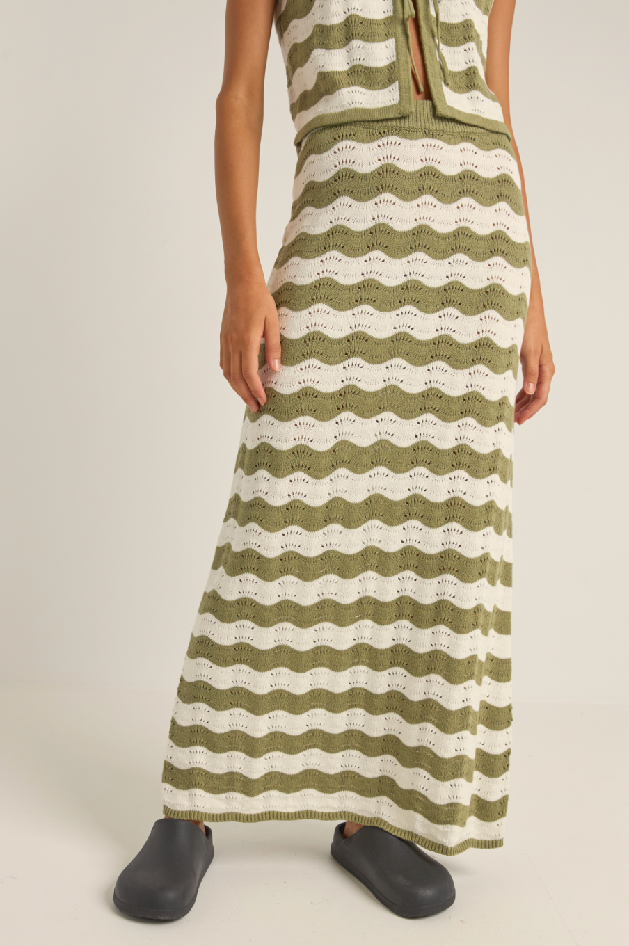 Rhythm Carmen Stripe Knit Maxi Skirt