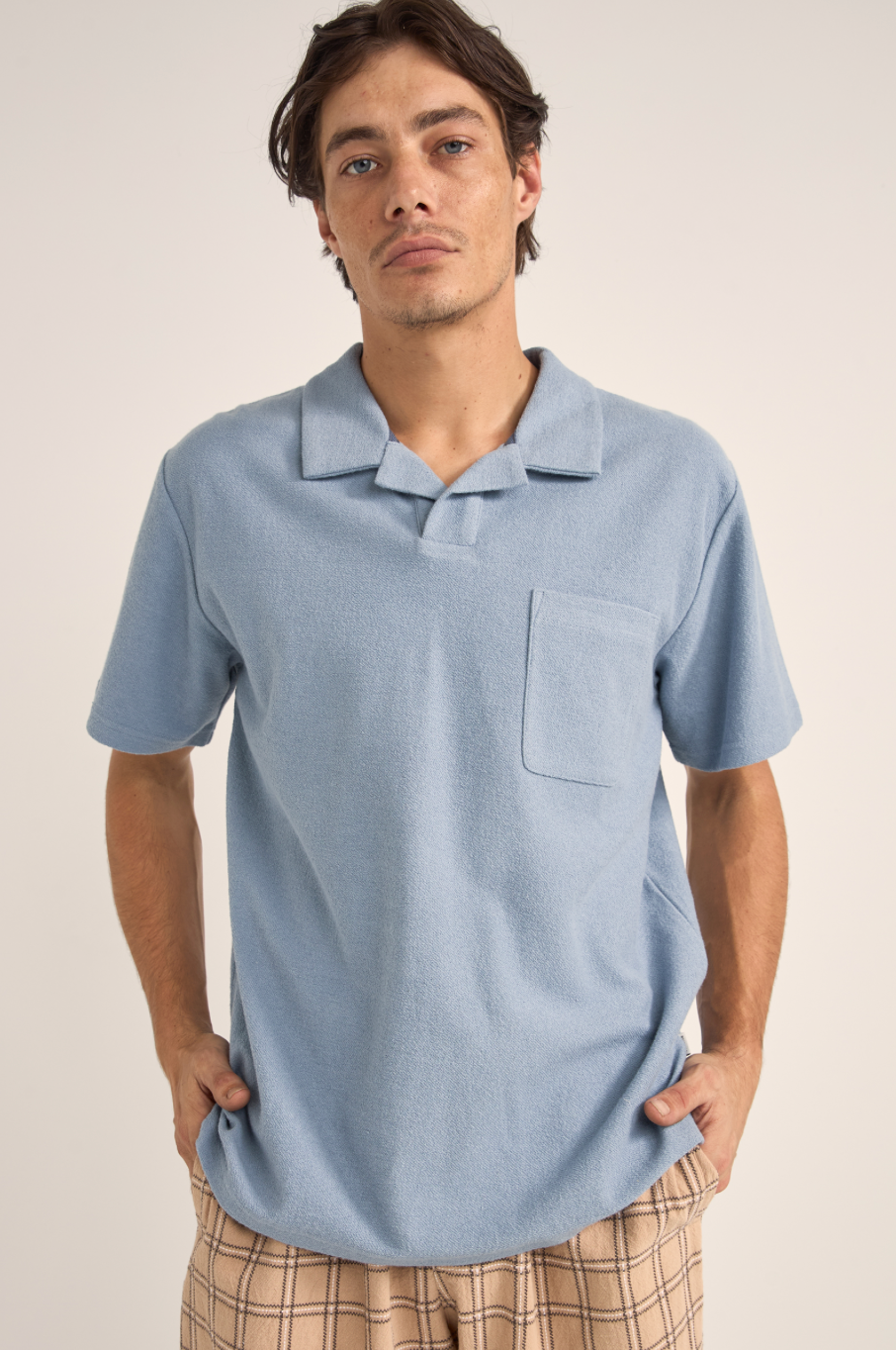 Rhythm Vintage Terry Polo Slate